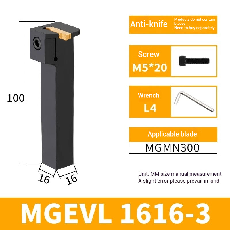 1023-CNC grooving cutter bar MGEVR1616-2 spring steel cutter 2020-3 lathe 7-shaped outer diameter cut off groove cutters Shandong Denso Pricision Tools Co.,Ltd.