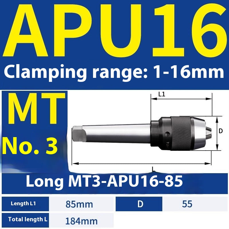 1077-APU one-piece self-tightening drill chuck BT30/BT40/BT50-APU08/13/16 drill bits straight shank milling cutter bits Shandong Denso Pricision Tools Co.,Ltd.