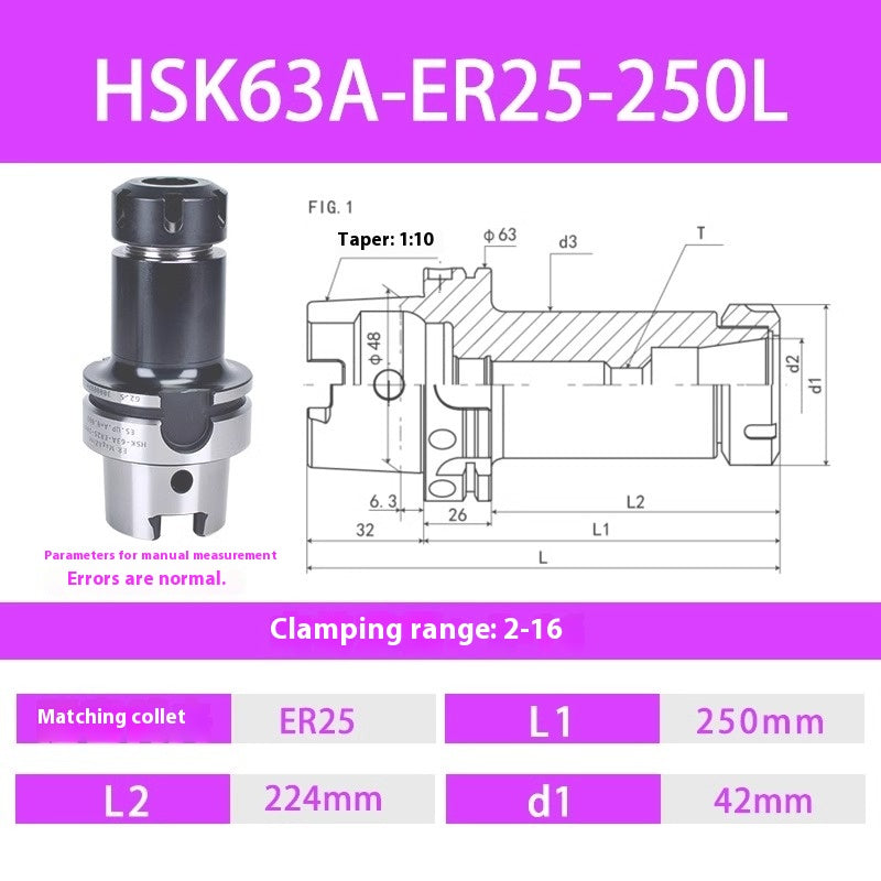 1084-HSK50A 63F 63A-ER32 25 20 16 Flexible Collet Toolholders ER Spring Collet Toolholders Shandong Denso Pricision Tools Co.,Ltd.