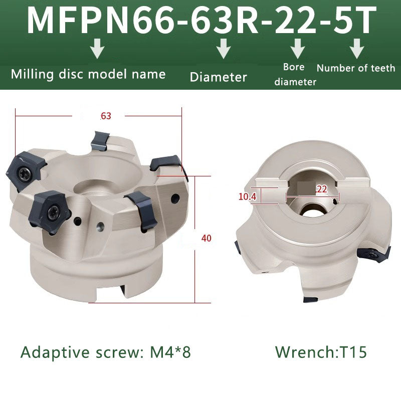 HSB-MFPN66 CNC Shoulder Face Mill Head for Heavy Cutting MFPN Indexable Milling Cutter (for PNMU Carbide Milling Insert) Shandong Denso Pricision Tools Co.,Ltd.