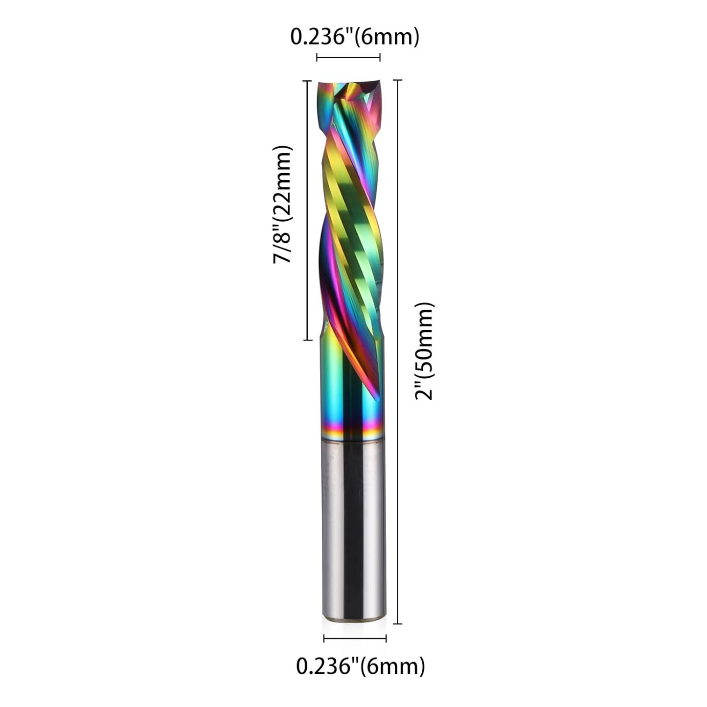 Woodwork Milling Cutter ,DLC Coating ,UP & Down Cut 2 Flutes Spiral Carbide Milling Tool CNC Router Compression Wood End Mill Cutter Bits