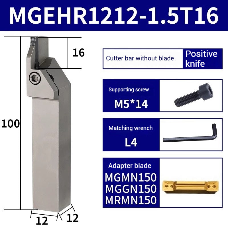 1021-CNC grooving toolholder spring steel toolholder vibration resistant and hardened MGEHR/L series lathe machine clamped grooving toolholder Shandong Denso Pricision Tools Co.,Ltd.
