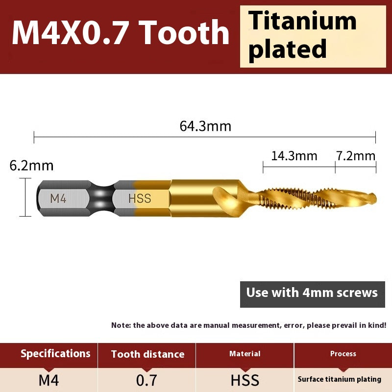 1088-Composite taps drilling tapping drilling holes all-in-one tapping three-in-one self-tapping stainless steel tapping screws set of taps Shandong Denso Pricision Tools Co.,Ltd.