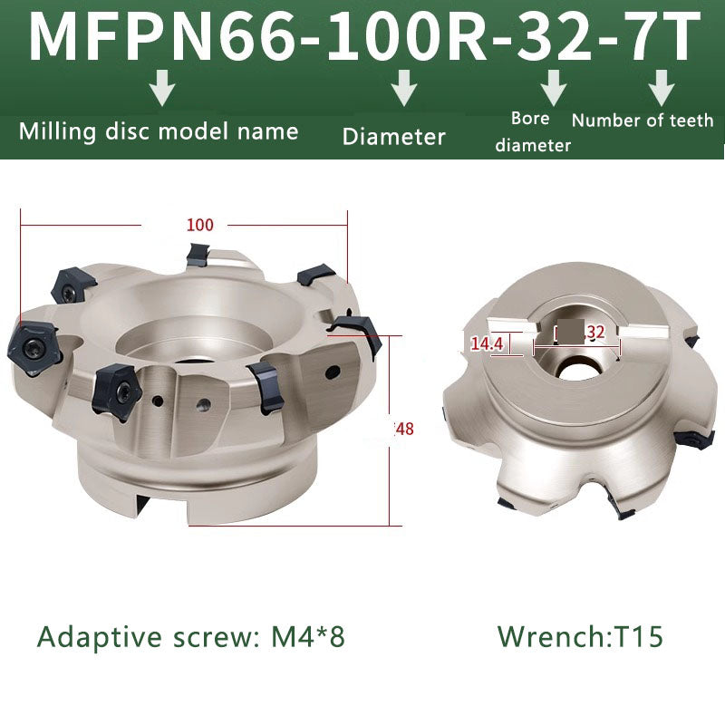 HSB-MFPN66 CNC Shoulder Face Mill Head for Heavy Cutting MFPN Indexable Milling Cutter (for PNMU Carbide Milling Insert) Shandong Denso Pricision Tools Co.,Ltd.