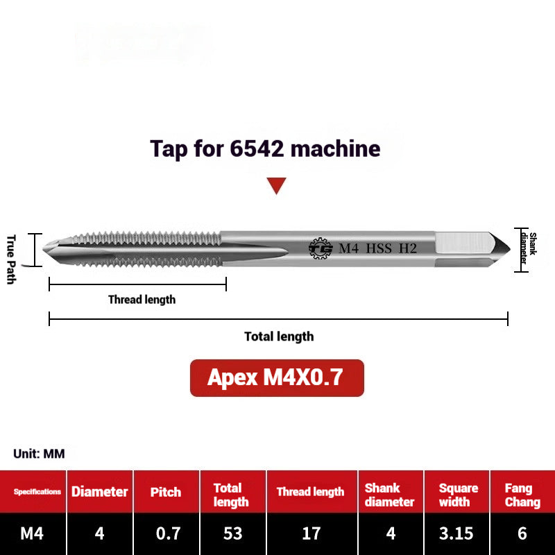 1089-Machine taps stainless steel special spiral apex straight flute taps fine-tooth tapping high-speed steel tapping drills Shandong Denso Pricision Tools Co.,Ltd.