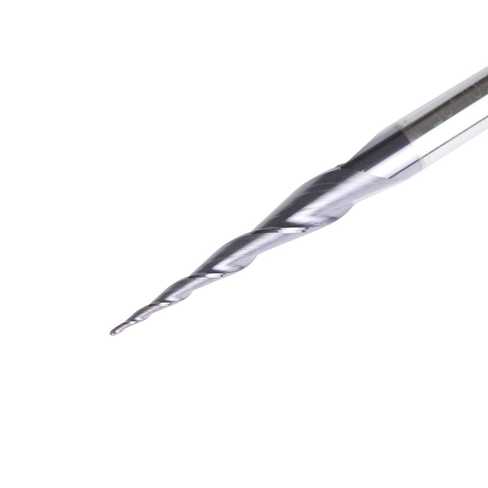 Tapered Ball Nose Carving End Mill 1/8 inch Shank 0.25MM Radius Tips 3D Woodworking Tool CNC Router Bits