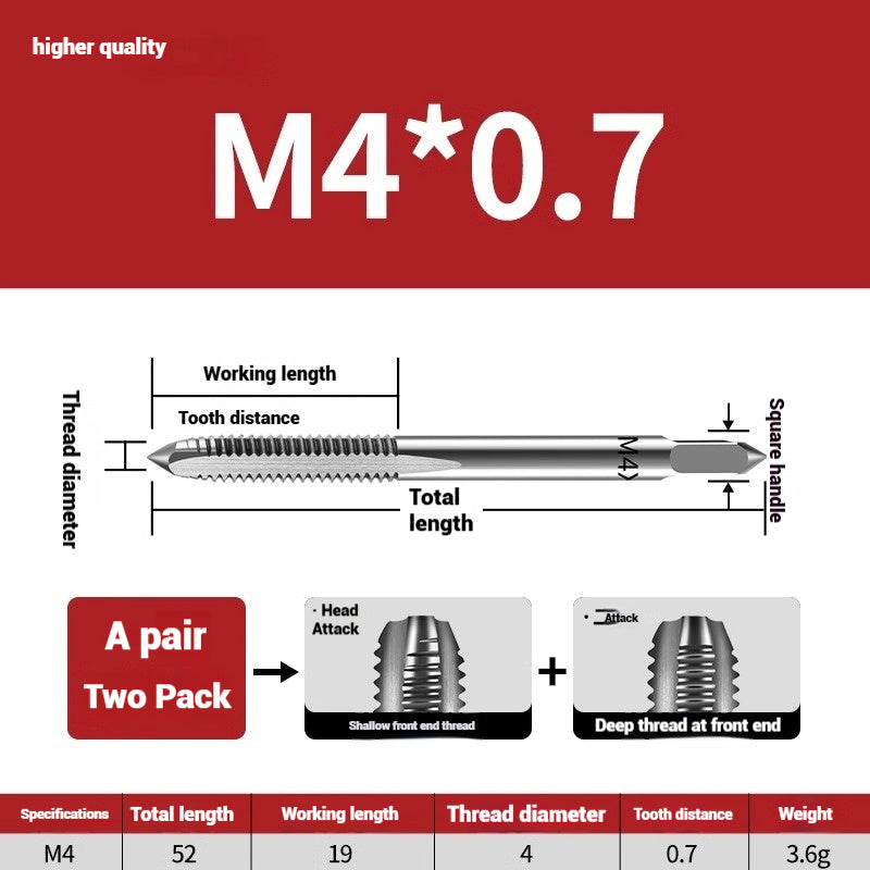 1086-Hand taps tapping tools tapping screws tapping set hand screws alloy steel m2m4m5m8m20 Shandong Denso Pricision Tools Co.,Ltd.