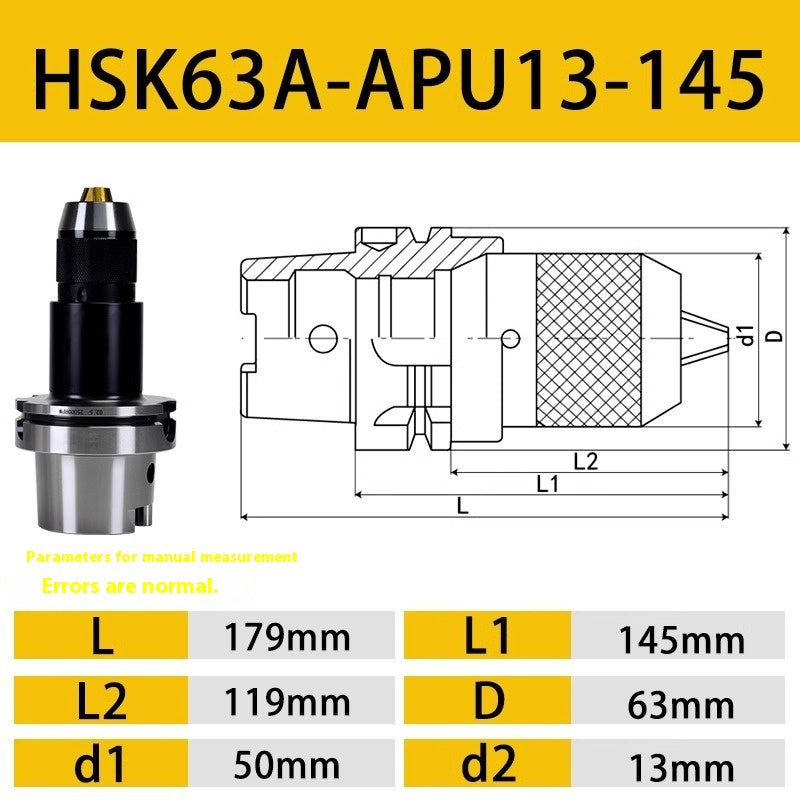 2104-HSK63A-APU13 APU16 Integrated Drill Chuck HSK100A-APU13 APU16 Shandong Denso Pricision Tools Co.,Ltd.