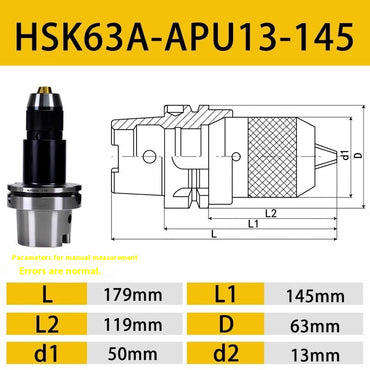 2104-HSK63A-APU13 APU16 Integrated Drill Chuck HSK100A-APU13 APU16 Shandong Denso Pricision Tools Co.,Ltd.