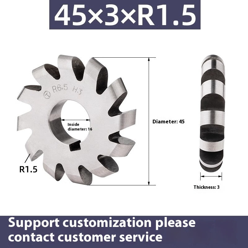 1063-High-speed steel convex semicircular milling cutter external R arc milling cutter saw blade milling cutter high-speed steel cutter disk R1R2R3R4R8R20 Shandong Denso Pricision Tools Co.,Ltd.