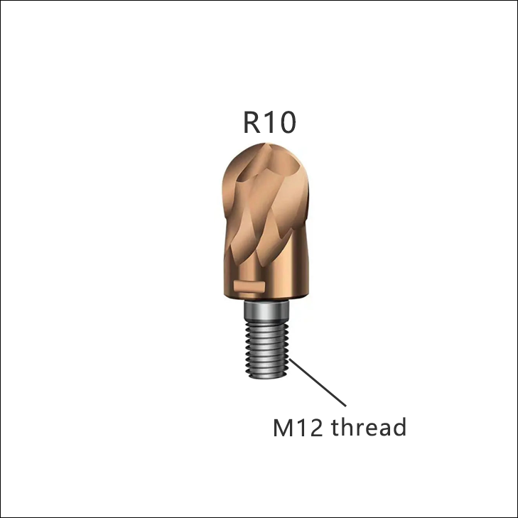 2 Flute Ball Nose End Mill with Irregular Helix Flute Exchangeable Head End Mill Indexable ball nose end mill Shandong Denso Pricision Tools Co.,Ltd.