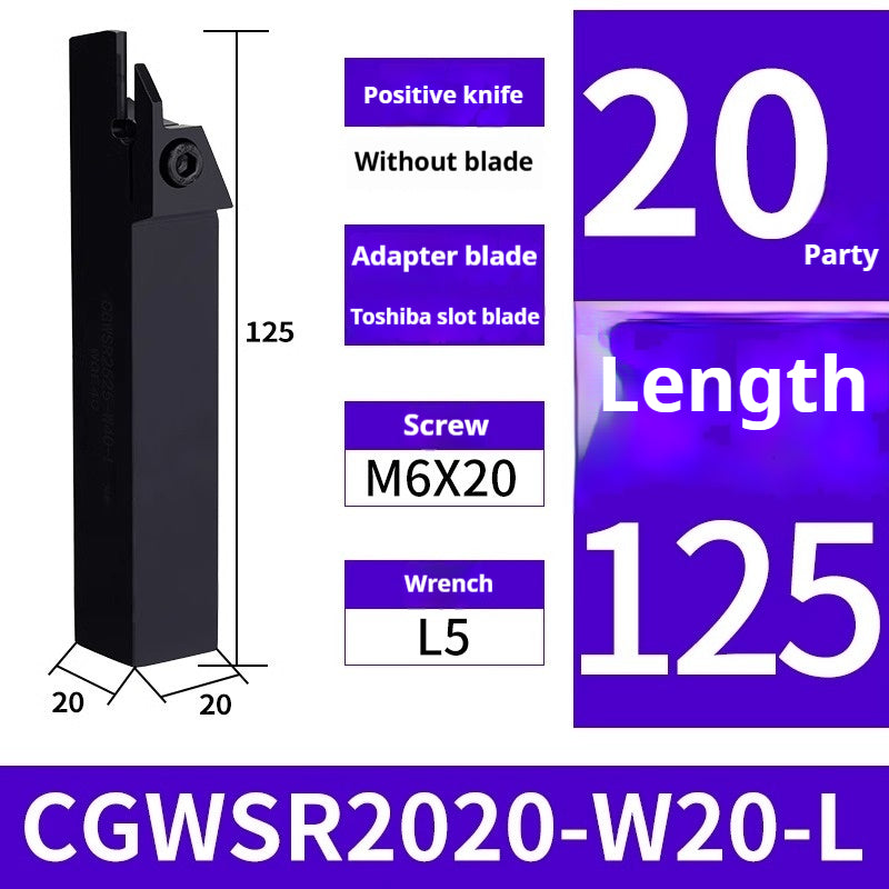 1003-Toshiba CGWSR external grooving tool bar WGE Toshiba blade cutting tool 1616 2020 -W20 W30-L Shandong Denso Pricision Tools Co.,Ltd.