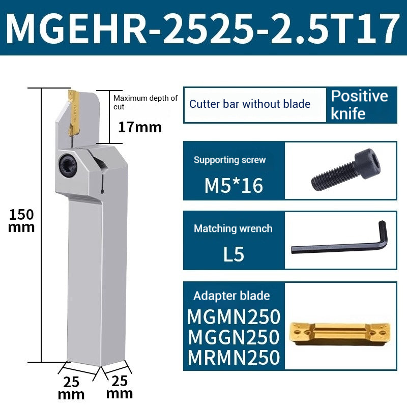 1021-CNC grooving toolholder spring steel toolholder vibration resistant and hardened MGEHR/L series lathe machine clamped grooving toolholder Shandong Denso Pricision Tools Co.,Ltd.