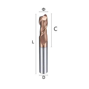 55 degree 2-edge keyway milling cutter Tungsten steel alloy end mill Shandong Denso Pricision Tools Co.,Ltd.