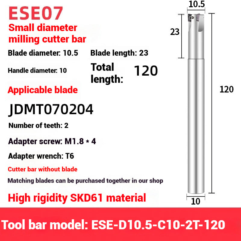 1053-ESE small diameter clear angle milling cutter shanks for 8 10 12 14 16 tungsten carbide milling cutter JDMT070204 double-edged cutter shanks Shandong Denso Pricision Tools Co.,Ltd.