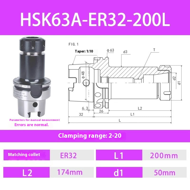 1084-HSK50A 63F 63A-ER32 25 20 16 Flexible Collet Toolholders ER Spring Collet Toolholders Shandong Denso Pricision Tools Co.,Ltd.