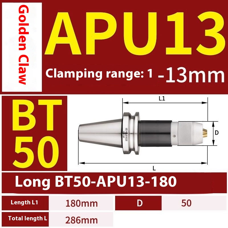 1077-APU one-piece self-tightening drill chuck BT30/BT40/BT50-APU08/13/16 drill bits straight shank milling cutter bits Shandong Denso Pricision Tools Co.,Ltd.