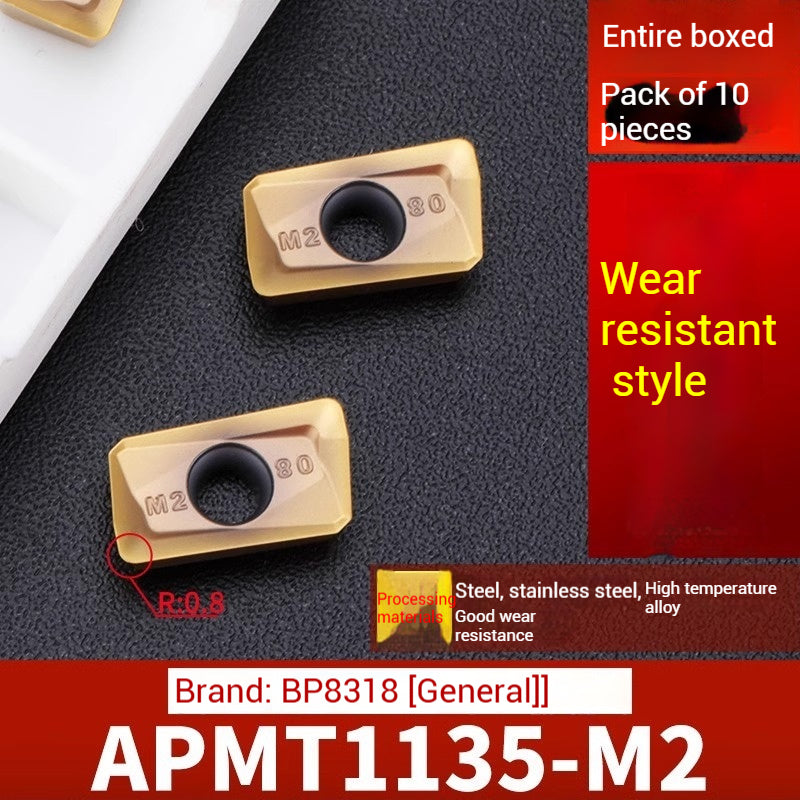 1026-CNC milling inserts APMT1135 carbide 1604 milling inserts fast feed R0.8 coated rough milling cutter grains Shandong Denso Pricision Tools Co.,Ltd.