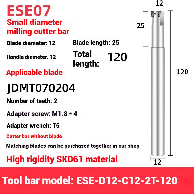 1053-ESE small diameter clear angle milling cutter shanks for 8 10 12 14 16 tungsten carbide milling cutter JDMT070204 double-edged cutter shanks Shandong Denso Pricision Tools Co.,Ltd.