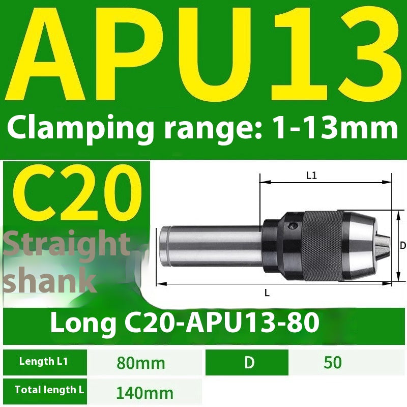 1077-APU one-piece self-tightening drill chuck BT30/BT40/BT50-APU08/13/16 drill bits straight shank milling cutter bits Shandong Denso Pricision Tools Co.,Ltd.