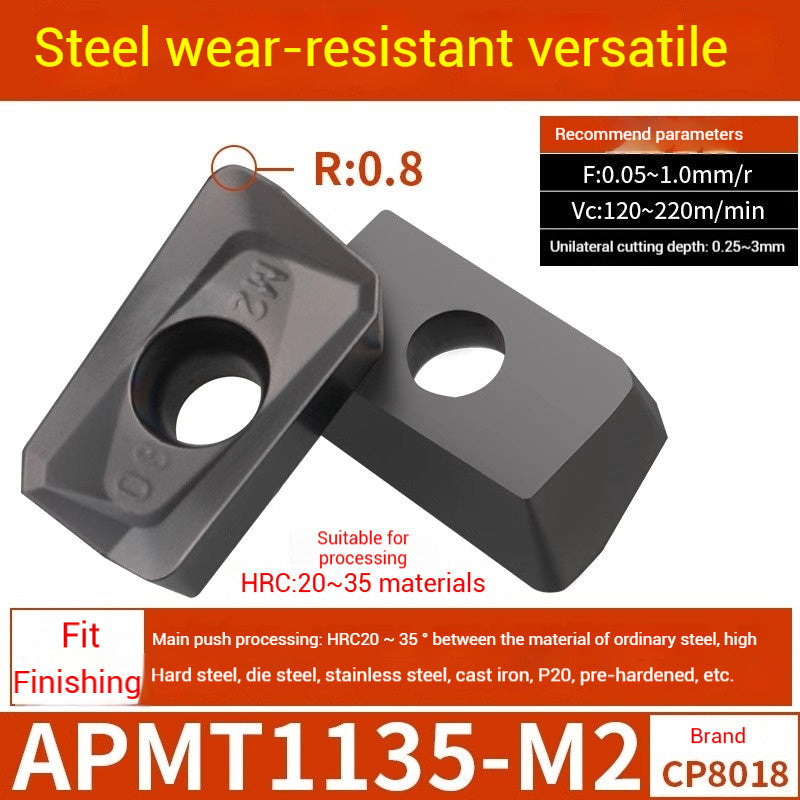 1025-CNC Milling Inserts APMT1135 Milling Blade 1604 Milling Head for Aluminum Alloy R0.8 Coated Rough Milling Machine Tool Pellets Shandong Denso Pricision Tools Co.,Ltd.