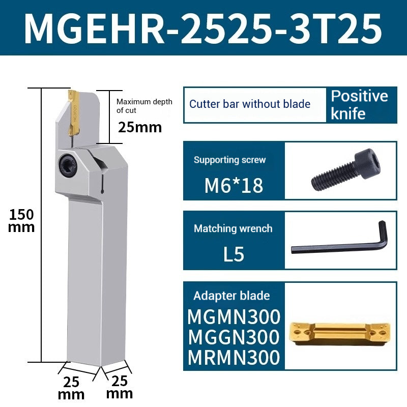 1021-CNC grooving toolholder spring steel toolholder vibration resistant and hardened MGEHR/L series lathe machine clamped grooving toolholder Shandong Denso Pricision Tools Co.,Ltd.