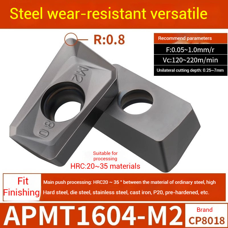 1025-CNC Milling Inserts APMT1135 Milling Blade 1604 Milling Head for Aluminum Alloy R0.8 Coated Rough Milling Machine Tool Pellets Shandong Denso Pricision Tools Co.,Ltd.