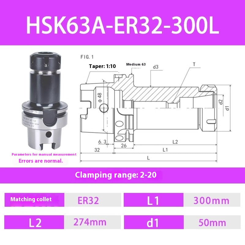 1084-HSK50A 63F 63A-ER32 25 20 16 Flexible Collet Toolholders ER Spring Collet Toolholders Shandong Denso Pricision Tools Co.,Ltd.