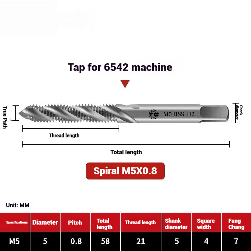 1089-Machine taps stainless steel special spiral apex straight flute taps fine-tooth tapping high-speed steel tapping drills Shandong Denso Pricision Tools Co.,Ltd.