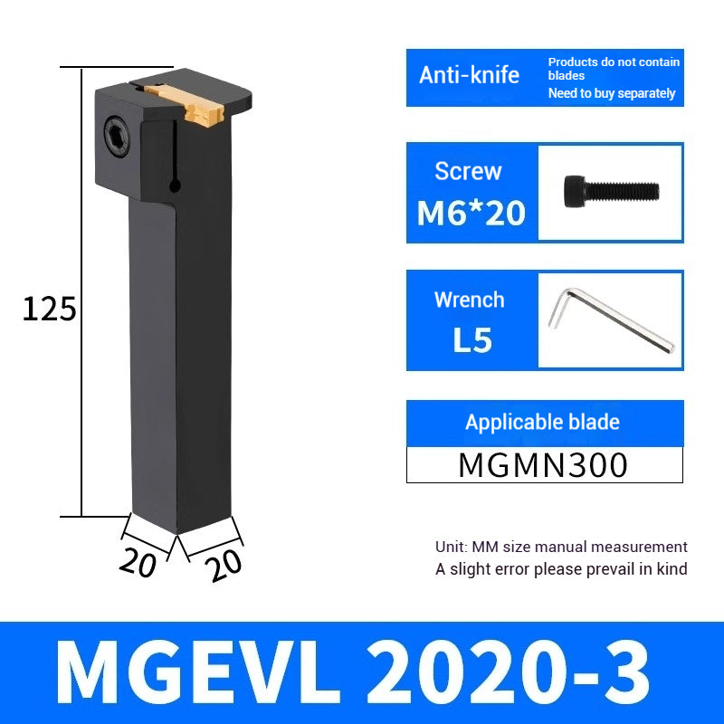 1023-CNC grooving cutter bar MGEVR1616-2 spring steel cutter 2020-3 lathe 7-shaped outer diameter cut off groove cutters Shandong Denso Pricision Tools Co.,Ltd.