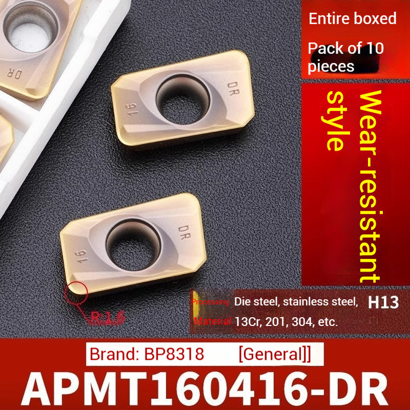 1026-CNC milling inserts APMT1135 carbide 1604 milling inserts fast feed R0.8 coated rough milling cutter grains Shandong Denso Pricision Tools Co.,Ltd.