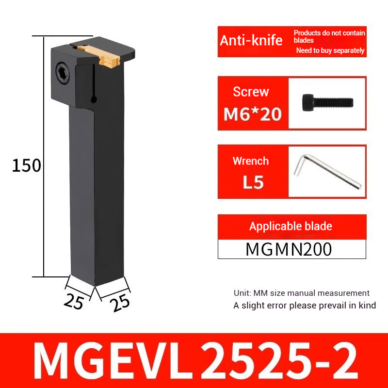 1023-CNC grooving cutter bar MGEVR1616-2 spring steel cutter 2020-3 lathe 7-shaped outer diameter cut off groove cutters Shandong Denso Pricision Tools Co.,Ltd.