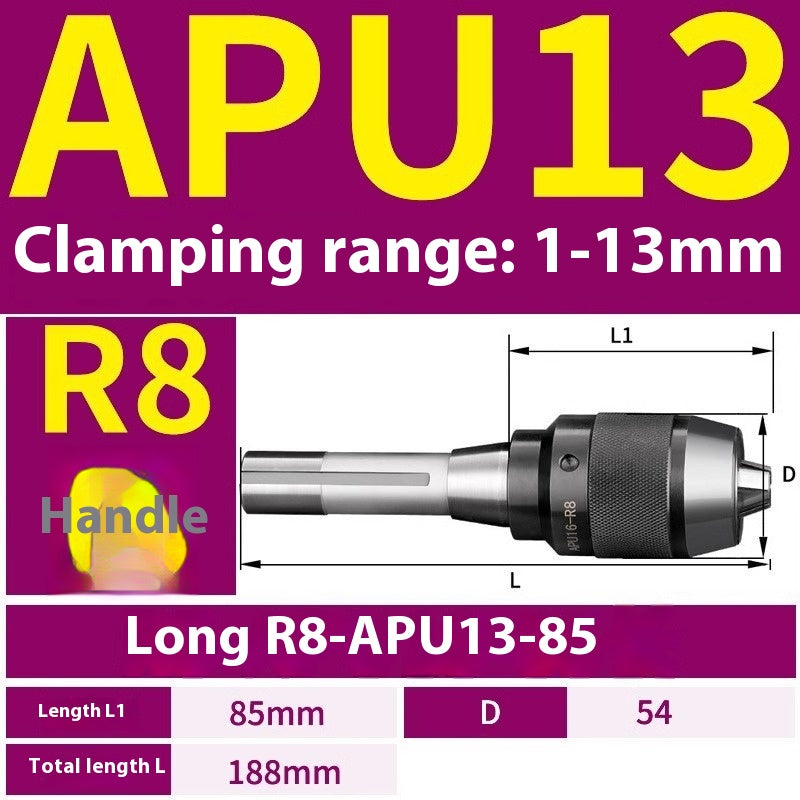 1077-APU one-piece self-tightening drill chuck BT30/BT40/BT50-APU08/13/16 drill bits straight shank milling cutter bits Shandong Denso Pricision Tools Co.,Ltd.