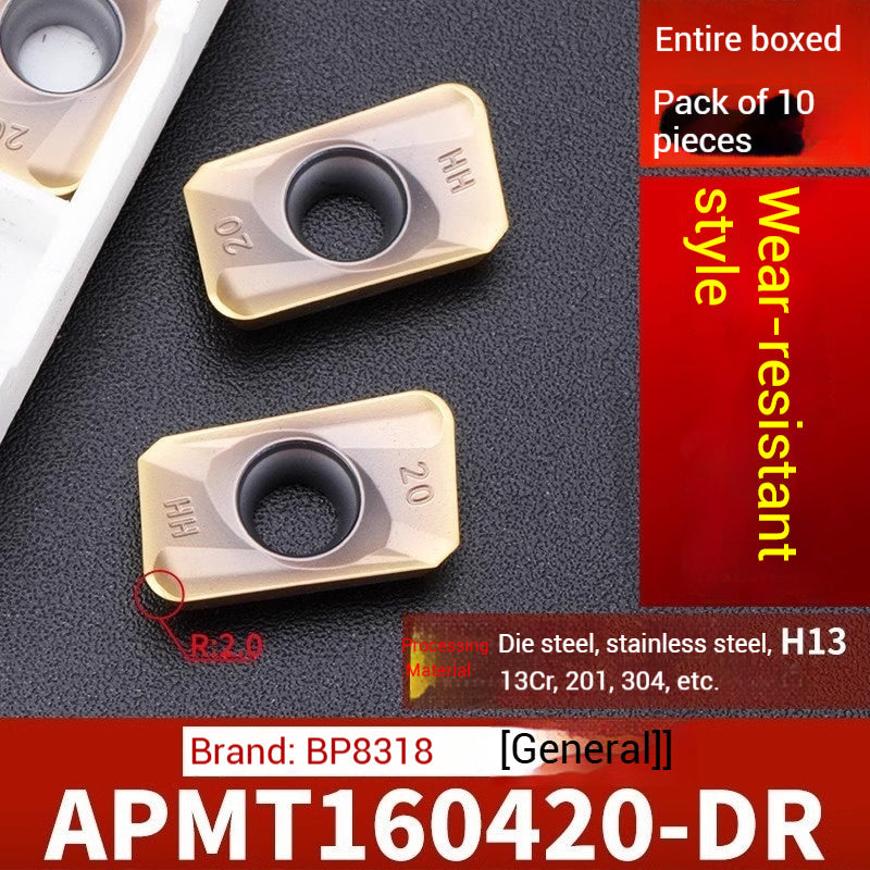 1026-CNC milling inserts APMT1135 carbide 1604 milling inserts fast feed R0.8 coated rough milling cutter grains Shandong Denso Pricision Tools Co.,Ltd.