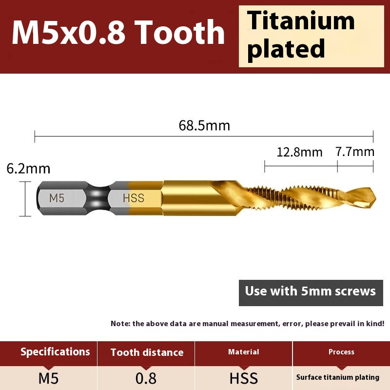 1088-Composite taps drilling tapping drilling holes all-in-one tapping three-in-one self-tapping stainless steel tapping screws set of taps Shandong Denso Pricision Tools Co.,Ltd.