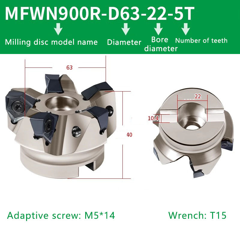 MFWN 90 Degree Fast Feed Milling Cutter Double-sided Hexagonal Heavy Cutting Face Milling Cutter Disk (for WNMU08 Milling Insert) Shandong Denso Pricision Tools Co.,Ltd.