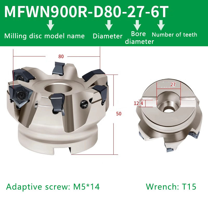 MFWN 90 Degree Fast Feed Milling Cutter Double-sided Hexagonal Heavy Cutting Face Milling Cutter Disk (for WNMU08 Milling Insert) Shandong Denso Pricision Tools Co.,Ltd.