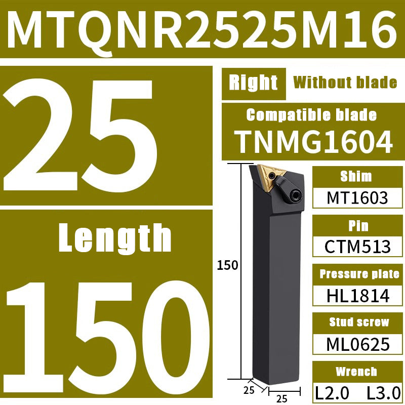 3025-CNC external 105 degree turning tool bar triangle row tool bar MTQN
