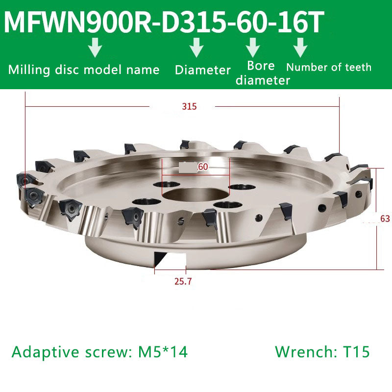 MFWN 90 Degree Fast Feed Milling Cutter Double-sided Hexagonal Heavy Cutting Face Milling Cutter Disk (for WNMU08 Milling Insert) Shandong Denso Pricision Tools Co.,Ltd.