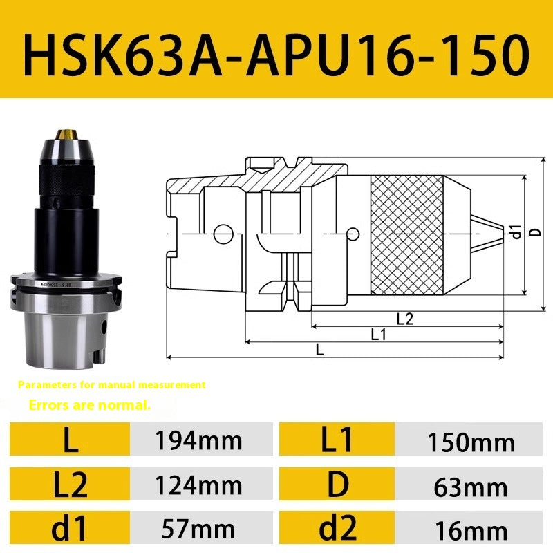 2104-HSK63A-APU13 APU16 Integrated Drill Chuck HSK100A-APU13 APU16 Shandong Denso Pricision Tools Co.,Ltd.