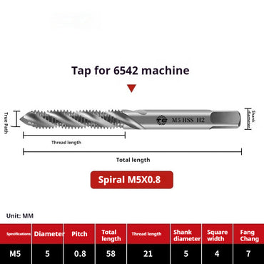 2109-Spiral tap tapping M2 fine tooth iron, aluminum, copper steel, stainless steel, special tapping drill bit M3M4M5M6 Shandong Denso Pricision Tools Co.,Ltd.