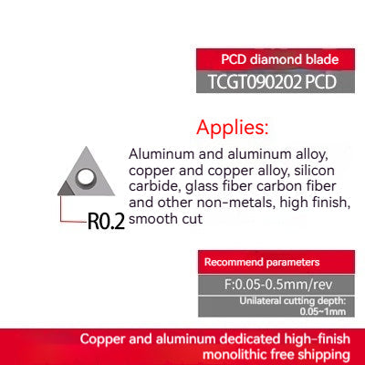 1033-Diamond inserts copper and aluminum special CNC lathe tools gemstone lathe cutter grain super bright PCD cutter head diamond cutter head Shandong Denso Pricision Tools Co.,Ltd.