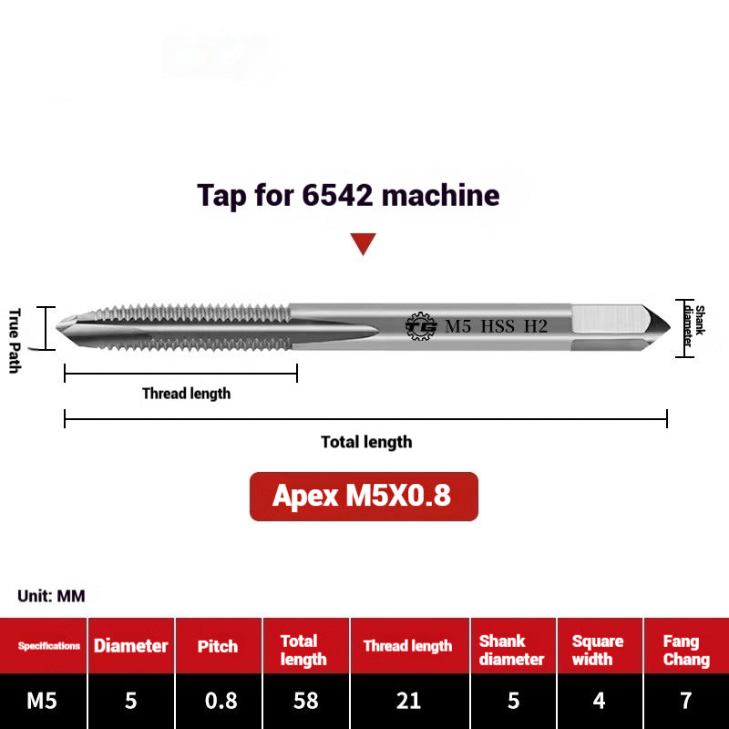 1089-Machine taps stainless steel special spiral apex straight flute taps fine-tooth tapping high-speed steel tapping drills Shandong Denso Pricision Tools Co.,Ltd.