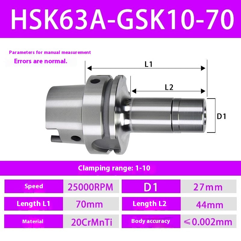 2102-HSK63A series GSK06/10/13/16/20 high-precision SK high-speed tool holder milling cutter holder customized HSK non-standard Shandong Denso Pricision Tools Co.,Ltd.
