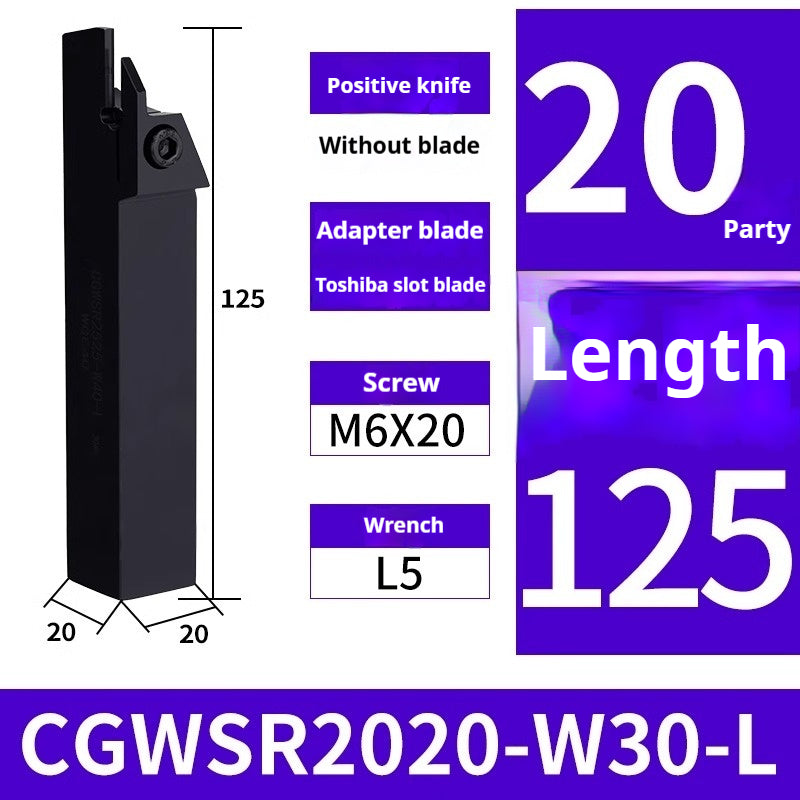 1003-Toshiba CGWSR external grooving tool bar WGE Toshiba blade cutting tool 1616 2020 -W20 W30-L Shandong Denso Pricision Tools Co.,Ltd.