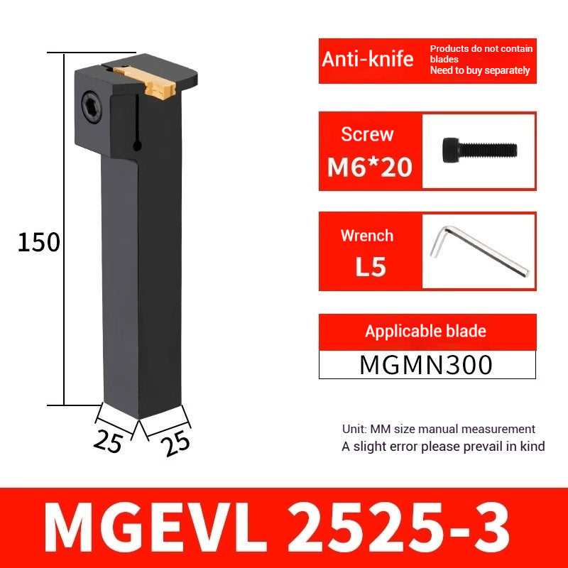 1023-CNC grooving cutter bar MGEVR1616-2 spring steel cutter 2020-3 lathe 7-shaped outer diameter cut off groove cutters Shandong Denso Pricision Tools Co.,Ltd.