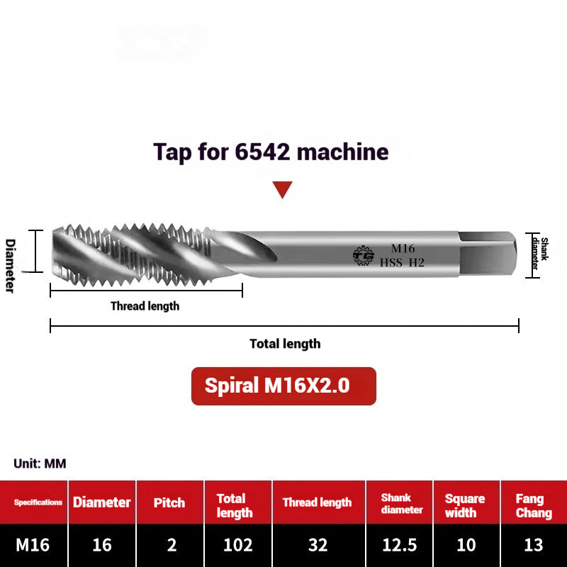 1089-Machine taps stainless steel special spiral apex straight flute taps fine-tooth tapping high-speed steel tapping drills Shandong Denso Pricision Tools Co.,Ltd.