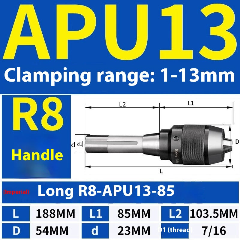1077-APU one-piece self-tightening drill chuck BT30/BT40/BT50-APU08/13/16 drill bits straight shank milling cutter bits Shandong Denso Pricision Tools Co.,Ltd.