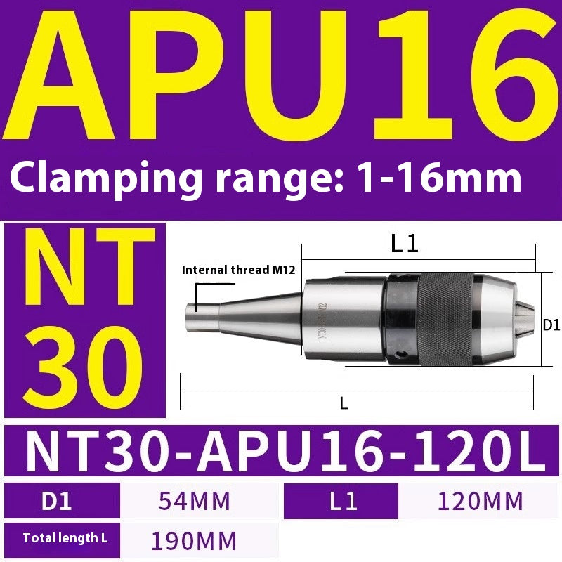 1077-APU one-piece self-tightening drill chuck BT30/BT40/BT50-APU08/13/16 drill bits straight shank milling cutter bits Shandong Denso Pricision Tools Co.,Ltd.