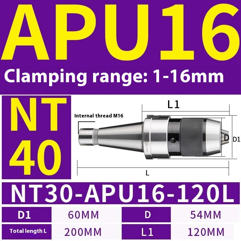 1077-APU one-piece self-tightening drill chuck BT30/BT40/BT50-APU08/13/16 drill bits straight shank milling cutter bits Shandong Denso Pricision Tools Co.,Ltd.